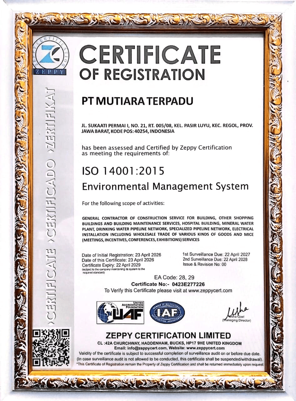 Sertifikat ISO 14001:2015 Environmental Management System
